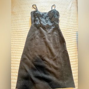 Banana republic fur chest retro style dress